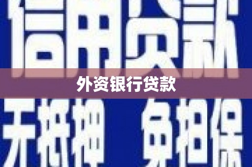 淇滨外资银行贷款