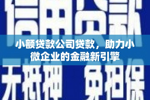 淇滨小额贷款公司贷款，助力小微企业的金融新引擎
