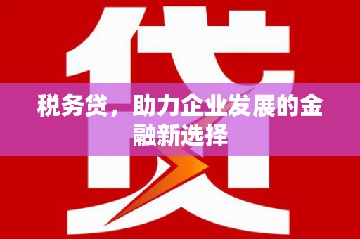 淇滨税务贷，助力企业发展的金融新选择