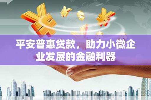 淇滨平安普惠贷款，助力小微企业发展的金融利器