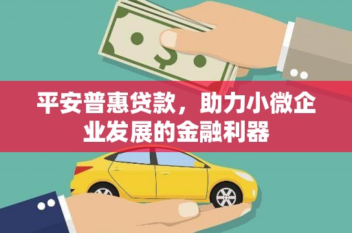 淇滨平安普惠贷款，助力小微企业发展的金融利器