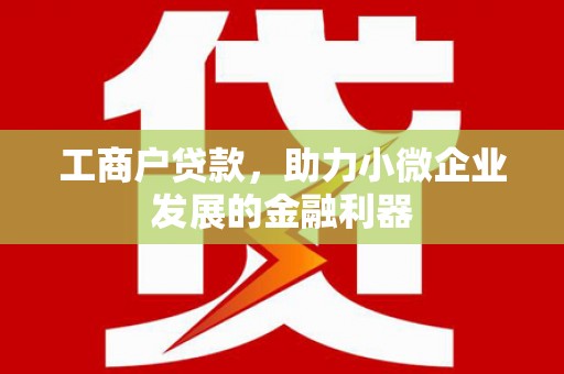 淇滨工商户贷款，助力小微企业发展的金融利器