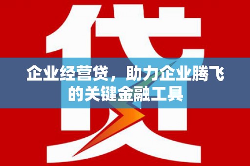 淇滨企业经营贷，助力企业腾飞的关键金融工具