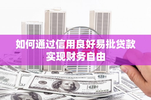 淇滨如何通过信用良好易批贷款实现财务自由