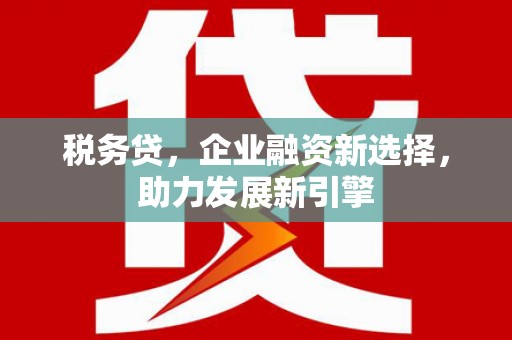 淇滨税务贷，企业融资新选择，助力发展新引擎
