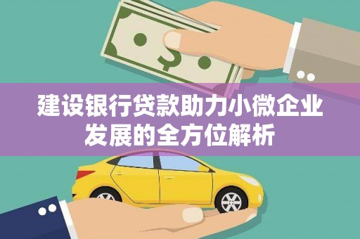 淇滨建设银行贷款助力小微企业发展的全方位解析