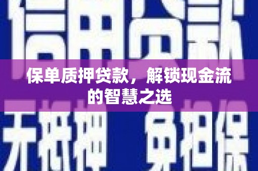 淇滨保单质押贷款，解锁现金流的智慧之选