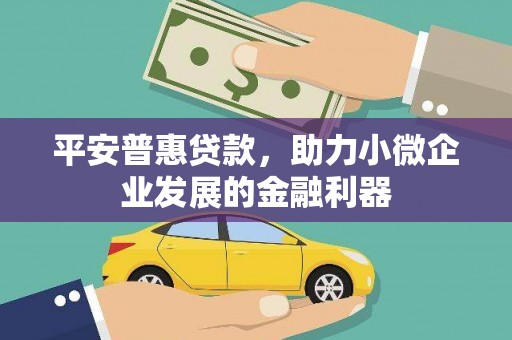 淇滨平安普惠贷款，助力小微企业发展的金融利器
