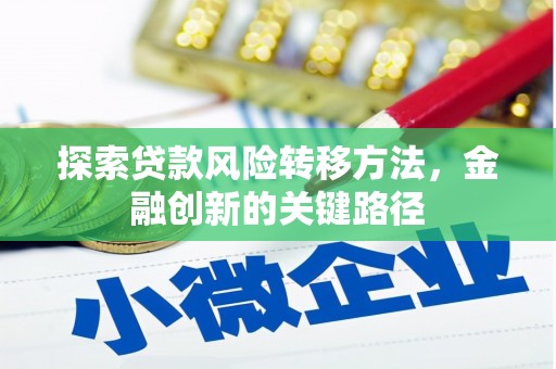 淇滨探索贷款风险转移方法，金融创新的关键路径