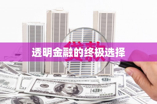 淇滨透明金融的终极选择